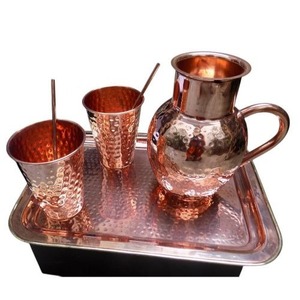 Pure Copper Handgrip Water Jug & Pitcher with 6-12 Hours Thermal Insulation Eco-Friendly Classic Design 0.5kg for <b>Camping</b> - Product Image 2