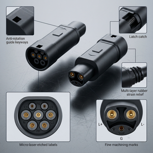 อะแดปเตอร์ชาร์จรถยนต์ไฟฟ้ากำลังสูง GB/T เป็น Type 2 ตัวแปลงการชาร์จเร็ว AC DC หัวต่อ GB/T เป็น Type 2 สำหรับรถยนต์ไฟฟ้ารุ่นยุโรป - Product Image 2