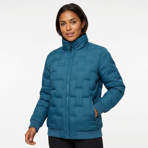 Chaqueta Azul para Hombre, Cuello Alto, Cierre de Cremallera, Cortavientos, Abrigo Casual de Invierno, Relleno de Fibra de Poliéster Gruesa, Corte Regular - Product Image 4