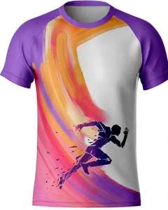 เสื้อยืดแขนสั้นผ้าฟลีซพิมพ์ลายแบบซับลิเมชั่นสำหรับผู้ชาย ผ้าฝ้าย 100% เป็นมิตรกับสิ่งแวดล้อม แห้งเร็ว ระบายอากาศได้ดี 300 กรัม ป้องกันรอยยับ - Product Image 3
