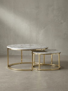 Pure Modern <b>Round</b> Coffee <b>Table</b> With Tempered Glass Top And Metal Frame Contemporary Living Room Furniture Decorative Design - Product Image 1