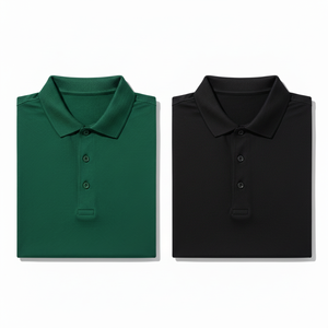 Polo décontracté pour homme 100 % coton avec poche, anti-plis, manches courtes, imprimé brodé personnalisable, confortable pour temps chaud - Product Image 3