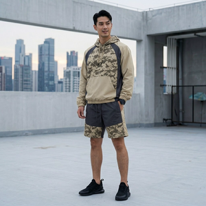Custom Waterproof <b>Nylon</b> Jacket Shorts Set – Lightweight Windbreaker | Hoodie <b>Joggers</b> Summer Tracksuit Short Set - Product Image 2