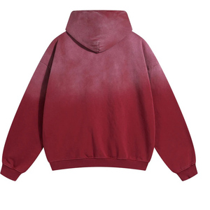 Fabricants de vêtements personnalisés Streetwear – Sweat à capuche épais 500 g/m² en molleton, effet délavé soleil, vintage et vieilli, modèle 2026 - Product Image 4