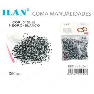 Goma para Manualidades Negra y Blanca, 300 Piezas, Ref. 22136 1 - Product Image 3