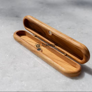 Caja de Madera Maciza Rectangular Pulida Clásica para Plumas, Organizador de Lujo Hecho a Mano para Regalos Corporativos y Personales Tradebyd - Product Image 1