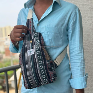 Nuevo bolso cruzado de cáñamo del Himalaya hecho a mano, bolso de hombro orgánico ecológico para viajes, senderismo, Festival, Unisex y duradero - Product Image 4