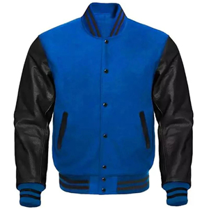 Veste universitaire vintage en toile pour homme et adolescent, grande taille, décontractée, pour le printemps, l'automne et l'hiver - Product Image 5