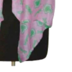 AKA Gauze Scarf <b>Pink</b> & Green Lightweight Fashion <b>Wrap</b> with Allover Crest Print Soft Sorority Shawl for Women Accessory - Product Image 3