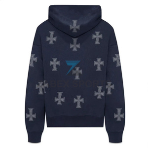 Sudadera con Pedrería al por Mayor para Hombre, Proveedor Personalizado, Sudadera con Cristales de Imitación de Primera Calidad - Product Image 6
