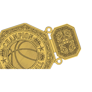 Cinturón de Campeón de Baloncesto con Emblema Dorado, Diseño Personalizable de Primera Calidad para Eventos de Baloncesto y Coleccionistas - Product Image 4