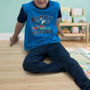 ชุดเสื้อผ้าเด็กผู้ชายลายทางชุดนอนยาวเสื้อเจอร์ซี่100% ผ้าฝ้าย - Product Image 3
