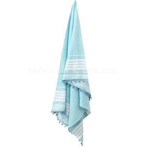 Handloom <b>Turkish</b> Hammam Fouta <b>Towel</b> With Woven Tassels And Quick Dry Finish Washable <b>Turkish</b> Beach <b>Towel</b> - Product Image 3