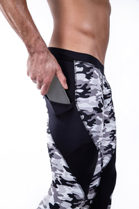 Leggings de compression pour homme, neufs, sur mesure, haute élasticité, coupe ajustée, respirants, séchage rapide, pour l'entraînement en extérieur et les séances sportives par temps froid - Product Image 5