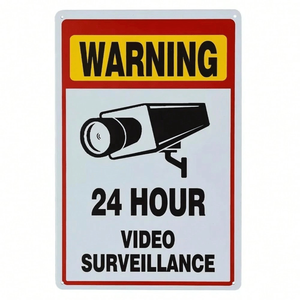 CIFbuy Cartello Funzionale in Metallo 'Proibito l'Ingresso' per Videosorveglianza CCTV, Decorazione Casa, Giardino e Prato, TikTok per Servizio Ritiro Temu - Product Image 2