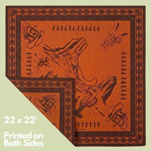 Pañuelo Bandana Estilo Vaquero del Oeste Personalizado, 55 cm |   Pañuelo para la Cabeza Estilo Vaquero con Estampado por Sublimación |   Pañuelo Cuadrado de Moda para Exteriores - Product Image 4