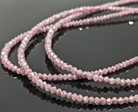 Perles facettées rondes en diamant rose rare 1,5-3 mm, brin de 15 pouces, qualité AAA+, naturelles, pour la fabrication de bijoux, vente en gros, fournitures en vrac pour les fabricants.