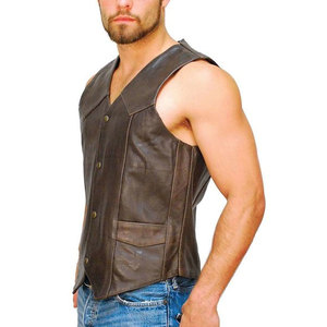 Chaleco de Cuero de Invierno Elegante para Tallas Grandes, con Cierre de Botones y Costuras Resistentes para Actividades al Aire Libre Diarias - Product Image 5