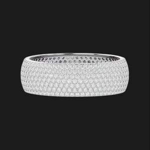 Bague large en moissanite pavée, bijou de luxe tendance pour homme, style hip-hop, cadeau - Product Image 1