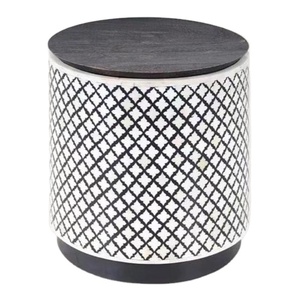 ม้านั่งในห้องนั่งเล่นดีไซน์แบบฝังกระดูกของ2025โต๊ะกาแฟสำหรับตกแต่งบ้านสุดหรูขายดีจากอินเดีย - Product Image 1