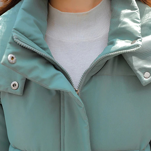 Veste longue matelassée pour femmes grandes tailles, design tendance féminin, manteau d'hiver long en duvet de canard pour femmes - Product Image 6