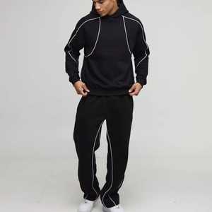 Chándal de hombre a rayas de marca, diseño personalizado bajo demanda, clásico para gimnasio, entrenamiento y running, cortavientos, ropa deportiva. - Product Image 2