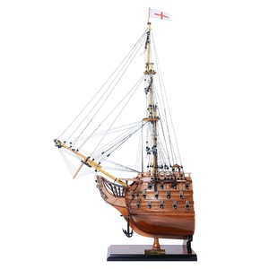 แบบจำลองเรือ HMS Victory ชิ้นส่วนหัวเรือ ทำด้วยมือ เป็นมิตรกับสิ่งแวดล้อม ทำจากไม้ทาสี  จำลองเรือกองทัพเรือหลวงอย่างละเอียด ของตกแต่งสำนักงานเรือเดินสมุทร - Product Image 1
