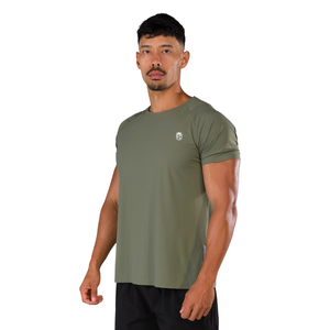 Chemise tactique à manches courtes olive pour homme Proflex, confortable, de qualité supérieure, idéale pour la gym, élégante, décontractée, vente en gros - Product Image 2
