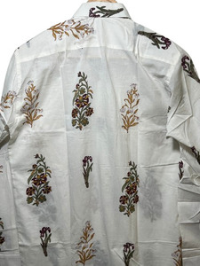 Camisa de Manga Larga de Diseñador 100% Algodón para Hombre, Estampado Floral Hecho a Mano |   Tela Transpirable |   Exportación B2B - Product Image 5