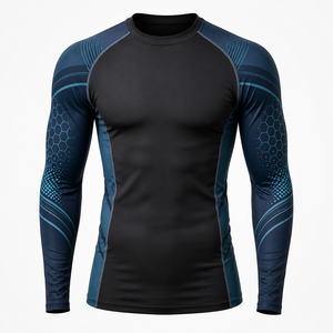 Camiseta de Natación para Hombre, Manga Larga, Protección UV, Impresión por Sublimación, Transpirable, Secado Rápido, Spandex/Nailon, Sin Costuras, Estilo Adulto - Product Image 6
