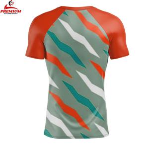 Vente en gros de rashguards pour hommes personnalisés, nouveau design, différentes tailles, spandex/polyester, respirant, séchage rapide, activités de plein air - Product Image 3