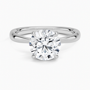 Bague BOJ 081, coupe ronde, argent 925, inspirée des fleurs, solitaire, diamant 2 carats, couleur D, VVS1, moissanite certifiée GRA, prix bas - Product Image 1