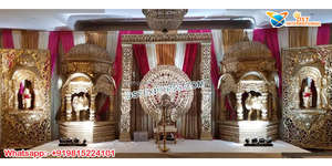 Scène de mariage de luxe à thème romain canadien, scène intérieure de mariage en fibre, magnifique scène de mariage grandiose à thème blanc, États-Unis - Product Image 6