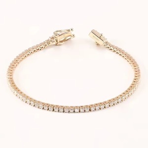 Best Quality Moissanite Tennis Chain 925 Sterling Silver 14K/18K Bracelet Zirconia Tennis Bracelets - Product Image 4