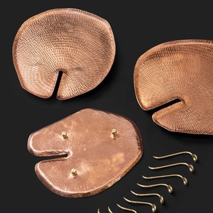 Plateau en cuivre, lot de 4 plateaux ronds pour pots en terre cuite, décoration minimaliste pour la maison - Product Image 6