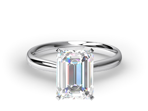 Bague de fiançailles et de mariage en diamant de laboratoire taille émeraude 1 carat 14 carats de luxe certifiée IGI pour soirée - Product Image 2