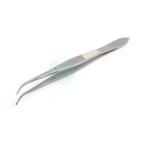 Pinzas para Tejidos de Calidad Superior 1x2 Dientes Curvas Delicadas de Acero Inoxidable - Product Image 2