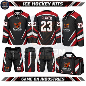 Maillot de hockey sur glace et pantalon de protection personnalisés avec logo, équipement sportif professionnel pour équipes, kit complet, fournisseur en gros - Product Image 5