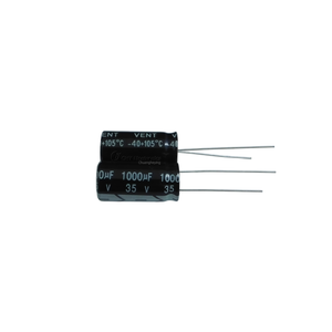 Condensateur électrolytique radial en aluminium 1000UF 35V, puce IC passive DIP à travers trou, faible ESR 1000uF 35V - Product Image 1