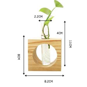 Pot de fleur en bois au design moderne Pot de fleur en bois fait à la main au design classique pour la maison, l'hôtel et le restaurant Produit de vente populaire - Product Image 1