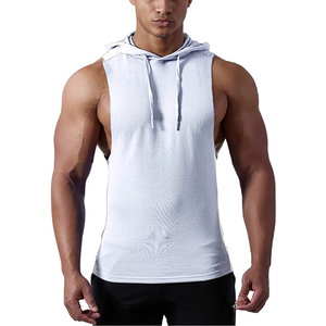Men's Sporty <b>Workout</b> Hooded Tank Tops 100% Cotton Gym <b>Hoodie</b> With Muscle Cut Off Breathable Sleeveless <b>Hoodie</b> for Bodybuilding - Product Image 5