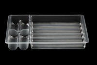 Plateau alimentaire transparent pour rouleaux de printemps, usage supermarché, OEM ODM, échantillon disponible, emballage frais jetable en PP