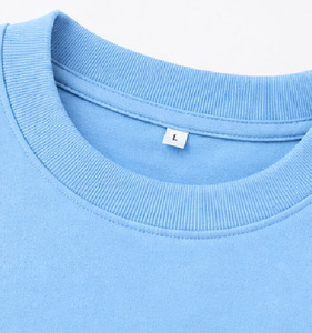 OEM Custom Men's Plain O-Neck Sweatshirt Long Sleeve Pullover Cotton Fleece Sweatshirt Wholesale Custom Logo Printing - Product Image 2