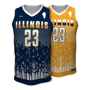 Maillot de basket personnalisé sans manches, col en V, impression sublimée, maillot de basket 23 - Product Image 1