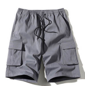 Shorts cargo pour hommes, décontractés, en tissu de coton, avec élastique à la taille, style streetwear, service OEM, Pakistan - Product Image 2