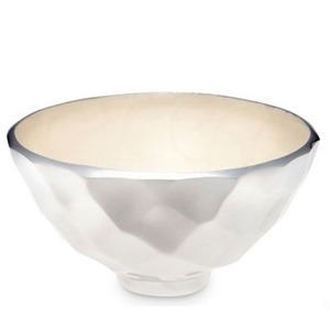 Bol rond poli brillant en aluminium métal collations riz fruits service dessus de table vaisselle bol décoratif pour la maison - Product Image 1