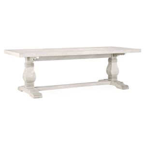 Caleb 94\" Distressed Ivory <b>Dining</b> <b>Table</b> - Product Image 1