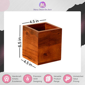 Offre Exclusive : Support de Rangement Haut de Gamme pour Couverts de Cuisine en Bois d'Acacia (Cuillères, Couteaux, Fourchettes) à Prix Réduit - Product Image 5