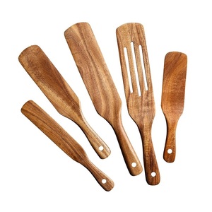 ชุดตะหลิวไม้กระถินเทศ 5 ชิ้น ทนความร้อน สำหรับเครื่องครัวเคลือบกันติด - Product Image 1