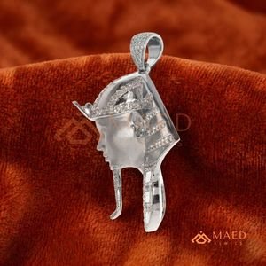 Collar de Plata 925 con Colgante de Faraón Estilo Hip Hop, con Moissanita y Diamantes de Imitación, Joyería de Lujo para Rapper, Estilo Urbano - Product Image 4